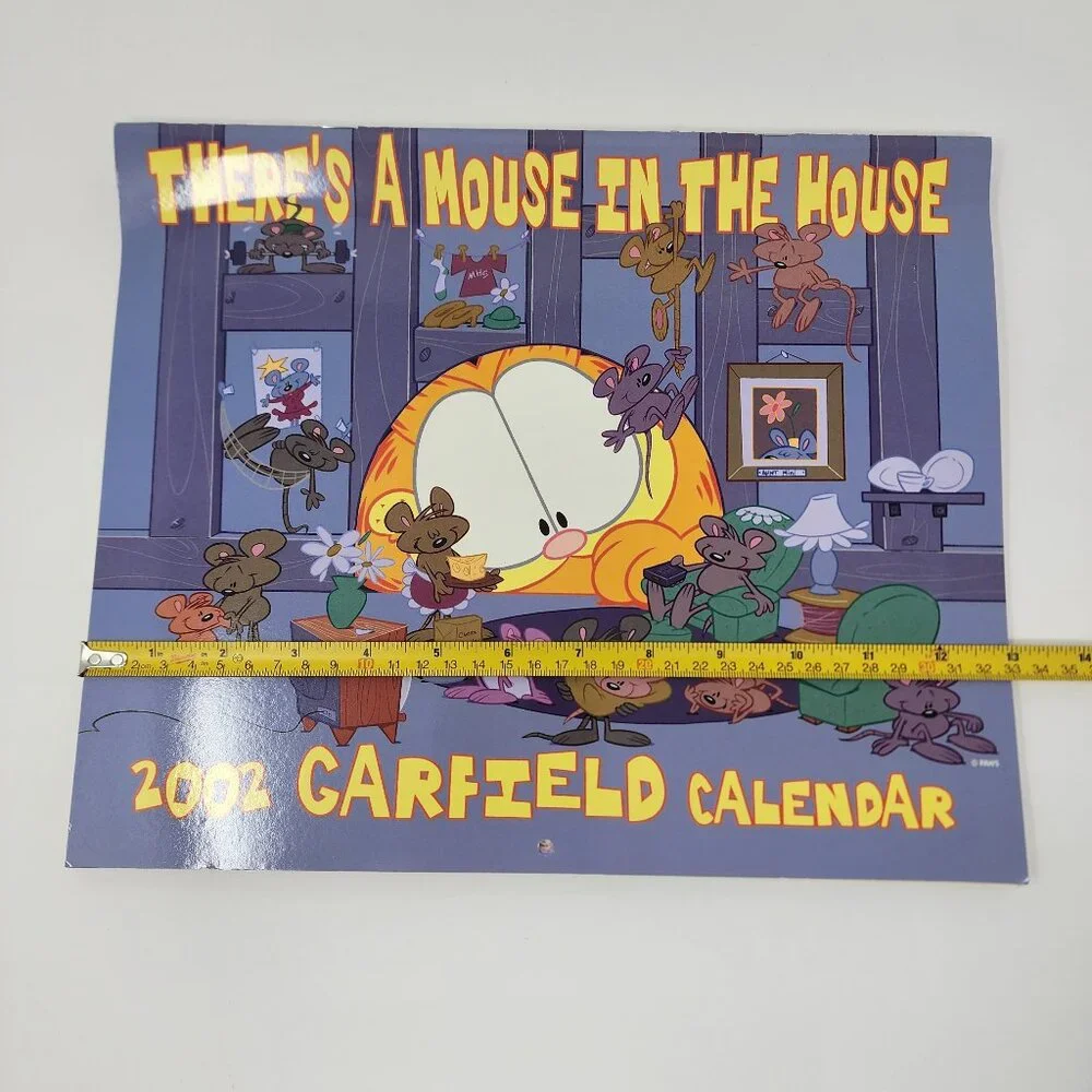 Lot of 2 Vtg 2000 & 2002 Garfield the Cat Wall Calendars 13